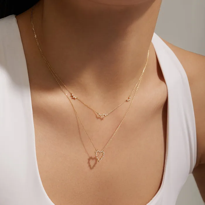 Necklaces SAYLOR LabGrown Diamond Heart Necklace AURELIE GI