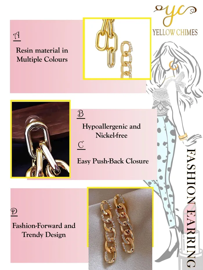 Necklaces Yellow Chimes Yellow Chimes Elegant Latest Fashion Silver Plated White Floral Crystal designer Alloy Base Metal Drop Earrings Design 11