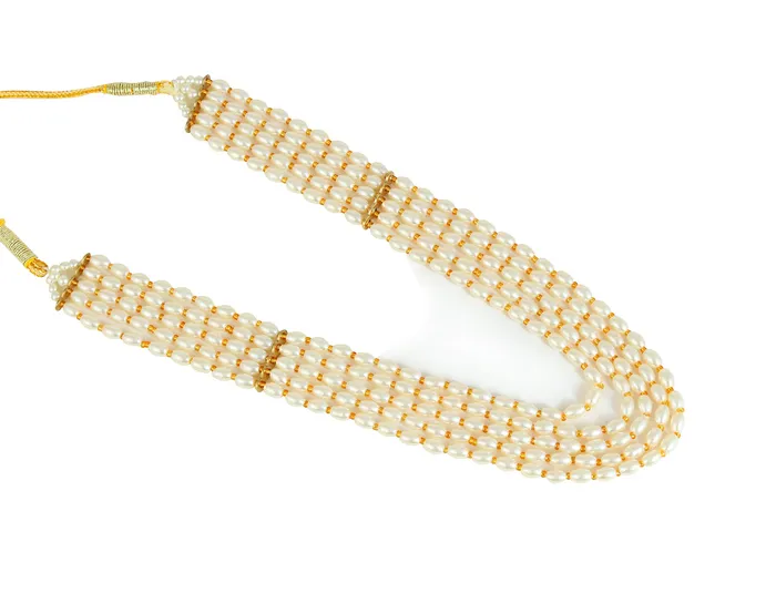 Yellow Chimes Ethnic Fashion Gold Plated Handmade Moti Long Multilayer Pearl stylish Jewellery Necklace For Women Girls Yellow Chimes Bracelets