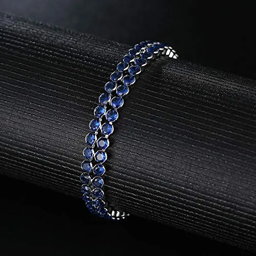 Yellow Chimes Rings Yellow Chimes Stylish Double Strand Tennis Bracelet for Women and Girls