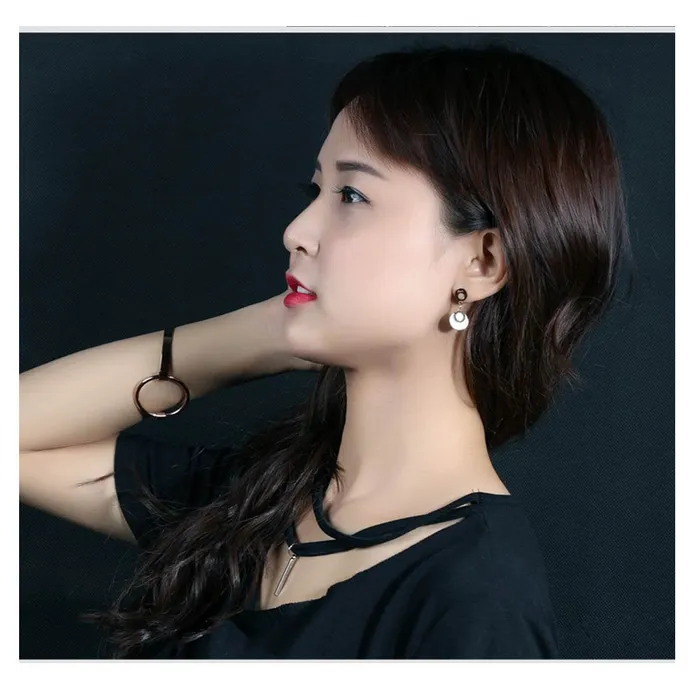 Yellow Chimes Yellow Chimes Western Style Stainless Steel Never Fading Designer Earrings for Women Girls Rose Gold Rings
